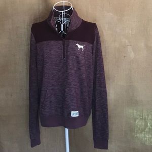 VS LOVE PINK Quarter Zip Pullover. Size Medium